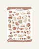 November Stickers „Cozy Moments“ mit liebevoll gezeichneten Herbstmotiven, Büchern, Kerzen & Tassen – nachhaltige Papier-Sticker für Schule & Unterricht.